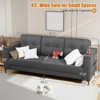 Couches for Living Room, 83'' Minimalist Comfy Teddy Fleece Small Sofa with Convenient Side Pockets - 3 of 4