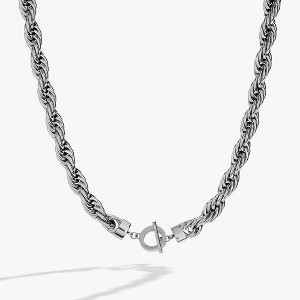 Alex and Ani Large Rope Chain Toggle Necklace - Silver - 1 of 4