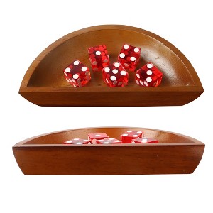 GSE Solid Wood Craps Dice Boat, Casino Dice Storage Boat for Craps Dice Game - 1 of 4