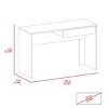 INFURNIC Writing Desk Modern Desk Functional Desing Spacious with Spacious Drawer and Leg Room for Home Office, Black, 43.3"*17.7"*29.5" - 3 of 4