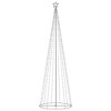vidaXL Christmas Cone Tree Warm white Powder-coated steel, copper, PVC - 3 of 4