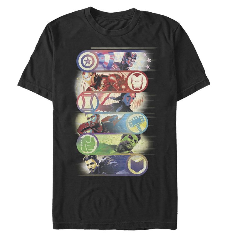 Men's Marvel Avengers: Endgame Hero Swipe Button T-Shirt, 1 of 5
