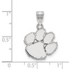 Black Bow Jewelry 10k White Gold Clemson Tigers NCAA Medium Pendant - 2 of 3