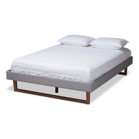 Liliya Walnut Finished Wood Platform Bed Frame Baxton Studio