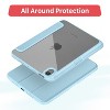 Vena For Apple iPad Mini 7 Case Clear, iPad Mini 6 Case Cover with Slim Trifold Stand, iPad Mini A17 Pro Case Cover, Pastel Blue - 4 of 4