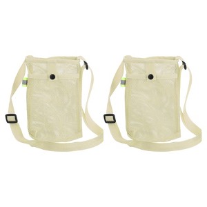 Unique Bargains Nylon Adjustable Shoulder Strap Mesh Water Bottle Holder 2 Pcs - 1 of 4