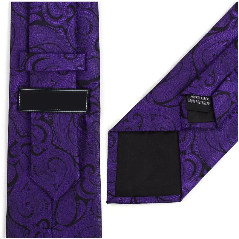 Men's Paisley Microfiber Woven Wedding Neckties, 3 of 5