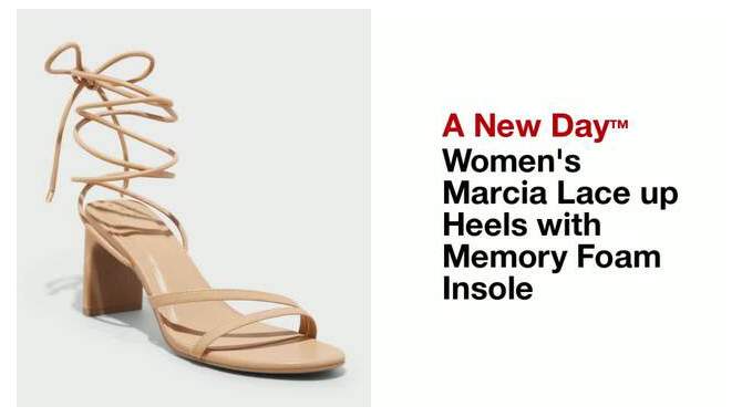 Women's Marcia Lace up Heels with Memory Foam Insole - A New Day™, 2 of 8, play video