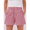 Shorts for Women Summer Casual Lounge Beach Bottoms Pajama Plaid Boxer Shorts - 2 of 4