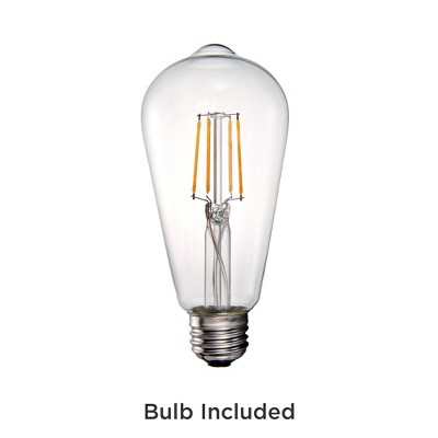 Urban Farmhouse 17" Semi-Flush Mount Ceiling Light in Brushed Nickel