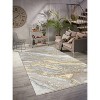 LunaLulinlk 60''x31.5'' Luxury Area Rug in Beige, Gold and Blue Abstract Design - 3 of 4