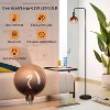 Runesay Floor Lamp for Living Room with Modern LED Bulb, Globe Black Clear Glass 6", 1800K Warm Ambiant Lighting Decorative Tall Floor Lamp - 3 of 4