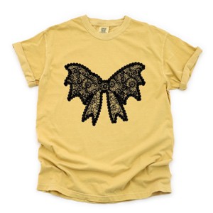 Simply Sage Market Lace Bow  Garment Dyed Tee - 1 of 4