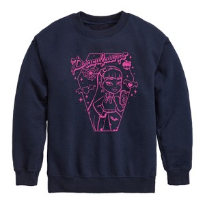 Boys' - Monster High - Draculara Pink Graphic Long Sleeve Fleece Sweatshirt - 1 of 4