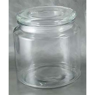 Grant Howard 52031 Large 50 Ounce Premium Round Wide Mouthed Clear Glass Kitchen Storage Container Jar with Sealed Airtight Closing Lid