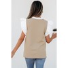 Amaryllis Women's Ruffle Sleeve Blouse V-Neck Contrast Trim Elegant Statement Top Versatile - 3 of 4