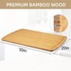 30" Extra Large Bamboo Cutting Boards for Kitchen, Wooden Chopping Board with Juice Groove, Reversible Butcher Block - 4 of 4