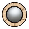 bali & pari Tacita Modern Bohemian Two-Tone Black and Natural Brown Rattan Accent Wall Mirror - 2 of 4