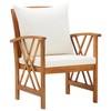 vidaXL Patio Chairs with Cushions 2 pcs Solid Acacia Wood - 2 of 4