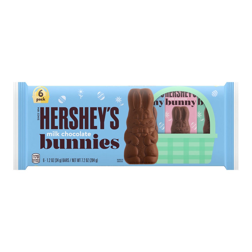 UPC 034000227020 product image for Hershey's Milk Chocolate Bunnies Easter Candy - 6ct, 7.2oz | upcitemdb.com