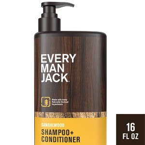 Every Man Jack 2-in-1 Shampoo + Conditioner - Sandalwood - 16 fl oz - 1 of 4