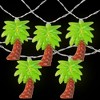 Northlight 10ct Battery Operated Palm Tree Summer LED String Lights Warm White - 4.5' Clear Wire - 3 of 4