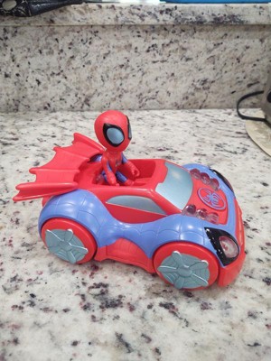 Spidey and His Amazing Friends Glow Tech Web-Crawler - Coche de juguete con  figura de acción de Spider-Man, juguetes preescolares de superhéroes de