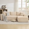 L-Shaped Modular Sectional Couch for Living Room, Plush Corduroy Fabric Upholstered Sofa, Modern Lounge, No Assembly Required - 2 of 4