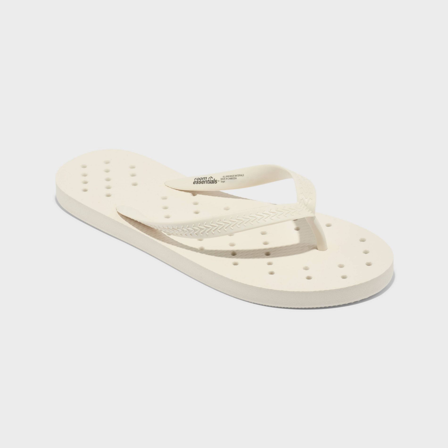 S Dorm Shower Flip Flops Ivory - Room Essentials™