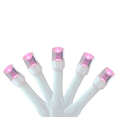 Northlight 20ct Battery Operated LED Wide Angle Christmas String Lights Pink - 6.25' White Wire