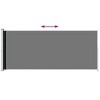 vidaXL Patio Retractable Side Awning 70.9"x196.9" Black - 3 of 4