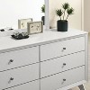 miBasics Sunflare Modern 6 Drawer Wood Dresser White: Mid-Century Style, Spot Clean, Tapered Legs - 3 of 4