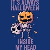 Women's Design By Humans It's Always Halloween Inside My Head Funny Cute Spooky By EduEly Racerback Tank Top - 2 of 3