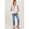 Pinkblush Blue Cropped Raw Hem Straight Leg Maternity Jeans - 3 of 4