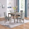 5-Piece Dining Table Set For 4, Modern Rectangular Kitchen Table With 4 Upholstered Chairs, Table Chairs Set For Kitchen Dining Room - 2 of 4