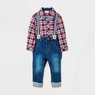 newborn jeans with suspenders