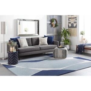 Hauteloom Robbins Modern Blue Wool Rug - 1 of 4