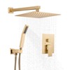 Cobbe High-Pressure Stainless Steel Shower System with ultra-thin 10-inch overhead rainfall,Handheld Spray and Rough in-Valve - 2 of 4