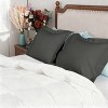 2 Pack Brushed Microfiber Pillow Shams, Super Soft and Cozy Oxford Pillowcases - NTBAY - 3 of 4