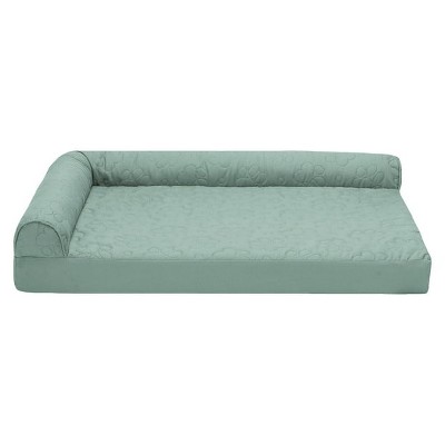 Medium Iceberg Green Orthopedic Outdoor Pet Bed with Bolsters