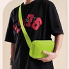 Anna-Kaci Canvas Chest Bag - Compact Crossbody Shoulder Bag - Green - 3 of 4
