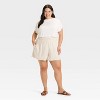 Women's High-Rise Linen Pull-On Shorts - Ava & Viv™ - 3 of 3