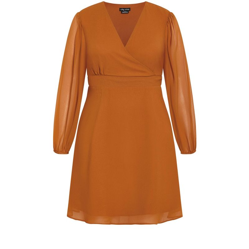 Women's Plus Size Hayden Dress - caramel | CITY CHIC, 4 of 7