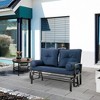 Outsunny Swing Glider Rocking Chair, Double Patio Bench, 2 Person Loveseat with Steel Frame, Cushions, Pillow Armrests - 2 of 4
