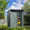 MOEPISY 5ft Outdoor Metal Storage Shed Transparent plate Gray - 2 of 4