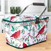 The Lakeside Collection Festive Collapsible Storage Basket - Cardinal - 3 of 3