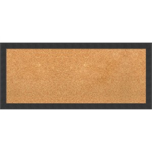 Amanti Art Cork Board Wood Framed Mezzanotte Black Bulletin Board, Organization Board, Pin Board - 1 of 4
