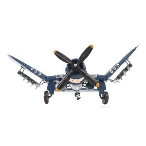 Old Modern Handicrafts 1944 F4U Corsair Scale Model – 1:31 Iron Aircraft with Spinning Propeller, 13" - 1 of 4