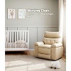 Oversized Extra Wide Recliner Chair - Faux PU Leather Large Manual Recliner for Adults, Exceptional Comfort Lazy Chair with 1.5X Sponge Filling Beige - 3 of 4