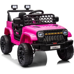 12V Kids Electric Ride-On Truck with Remote, Spring Suspension, LED Lights, Music & Battery Display, Dual 30W Motors - 1 of 4
